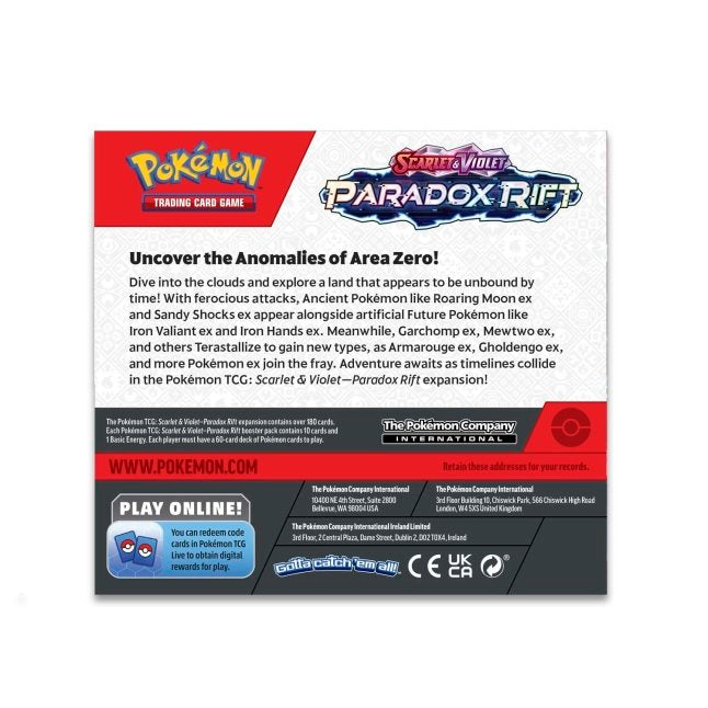 Pokémon TCG: Scarlet & Violet 4 - Paradox Rift Booster Box