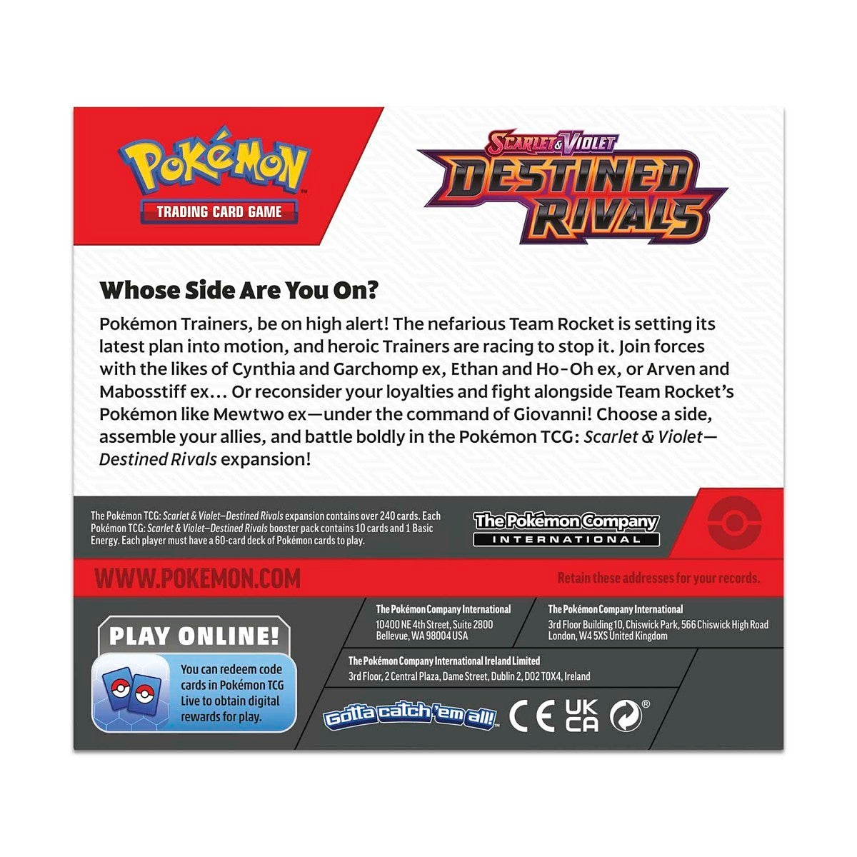 Pokémon TCG: Scarlet & Violet — Destined Rivals Booster Box (SV10)