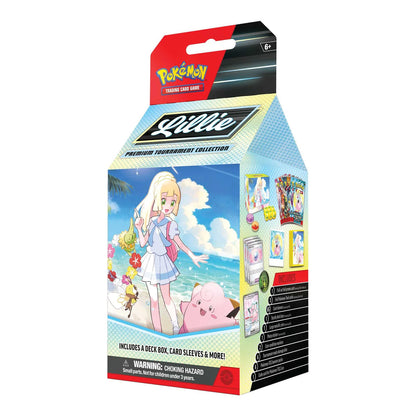 Pokémon TCG Lillie Premium Tournament Collection – Promo card, sleeves, boosters, and accessories