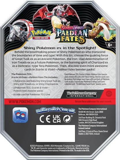 Pokemon TCG: Paldean Fates Collectors Tin: Iron Treads