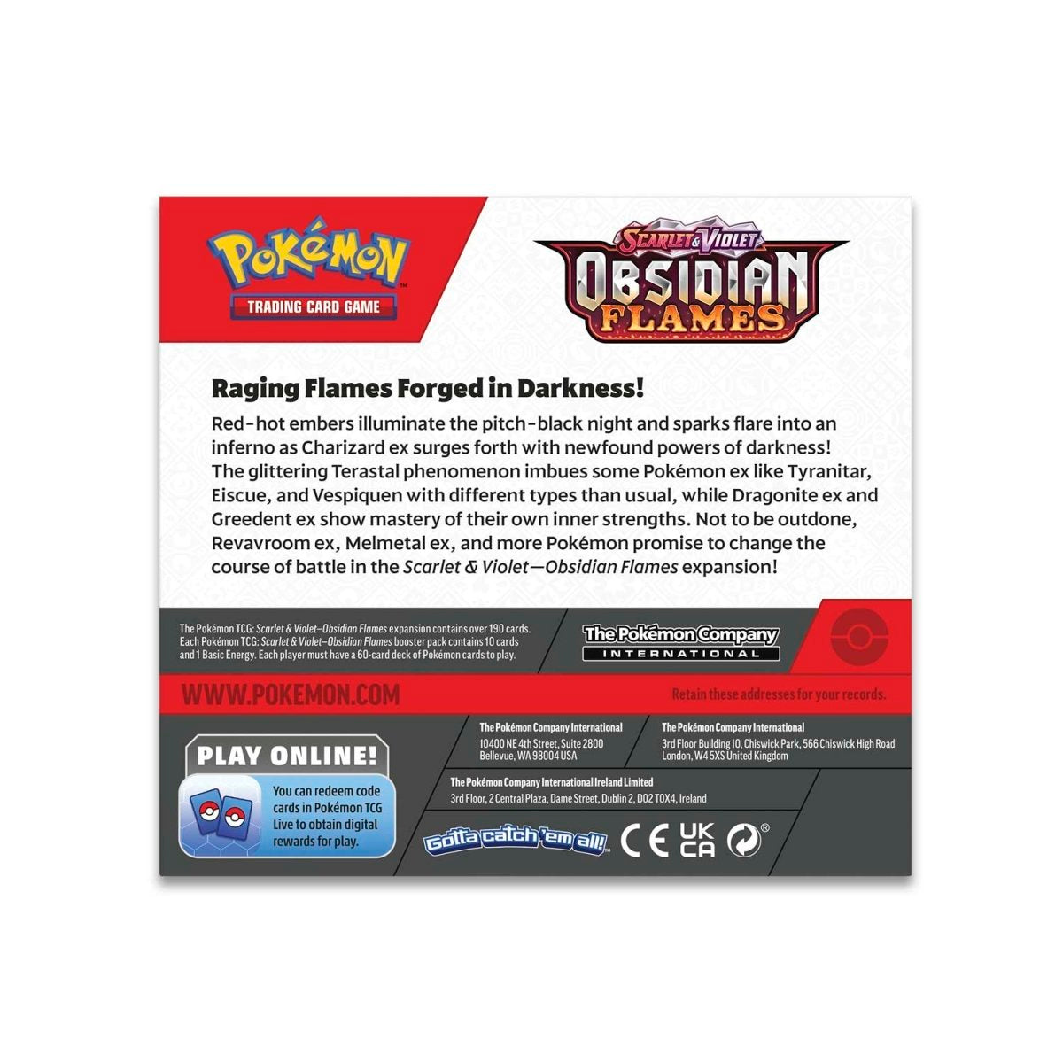 Pokémon TCG: Scarlet & Violet 3 – Obsidian Flames Booster Box