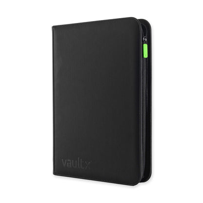 VaultX - Zip Binder – 9-Pocket | 360 Card Exo-Tec® Zip-Up - Black